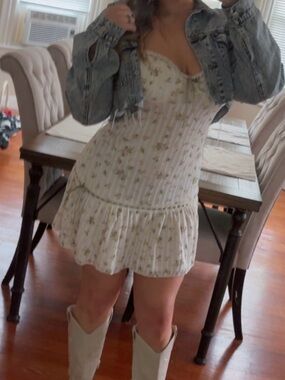 floral mini ruffled dress